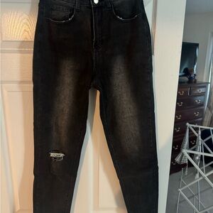 Kittenish Women's Black High Rise Jeans